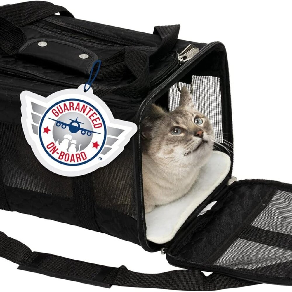 Sherpa Original Deluxe Travel Pet Carrier, Airline Approved - Medium Black
